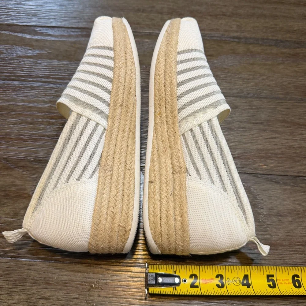 BOBS from Skechers Highlights 2.0 Yacht Master White Espadrille Wedge Shoes 7.5